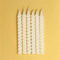 Cream bubble spiral taper candles (set of 6)